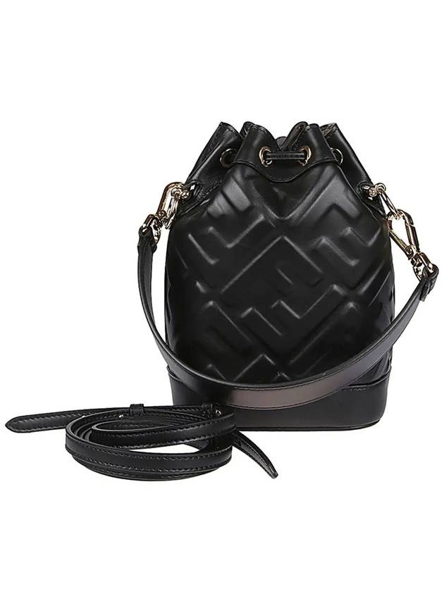 Mon Tresor FF Motif Leather Mini Bag Black - FENDI - BALAAN 4