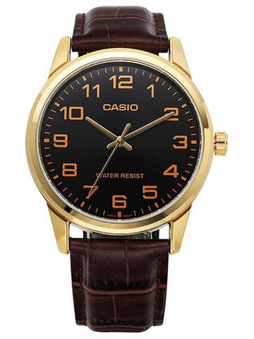 Analog Watch Brown Black - CASIO - BALAAN 1