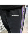 Men's Logo Tape Track Pants Black - VETEMENTS - BALAAN.