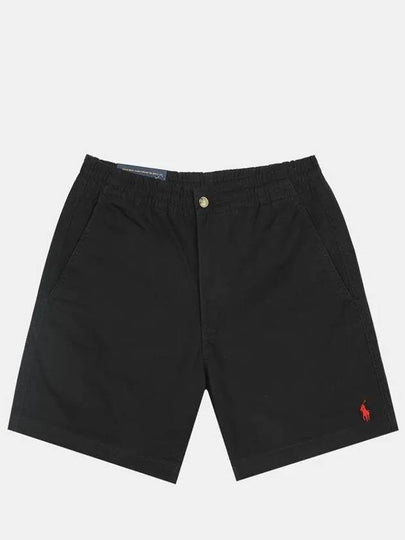 Men's Embroidered Pony Prepster Shorts Black - POLO RALPH LAUREN - BALAAN 2