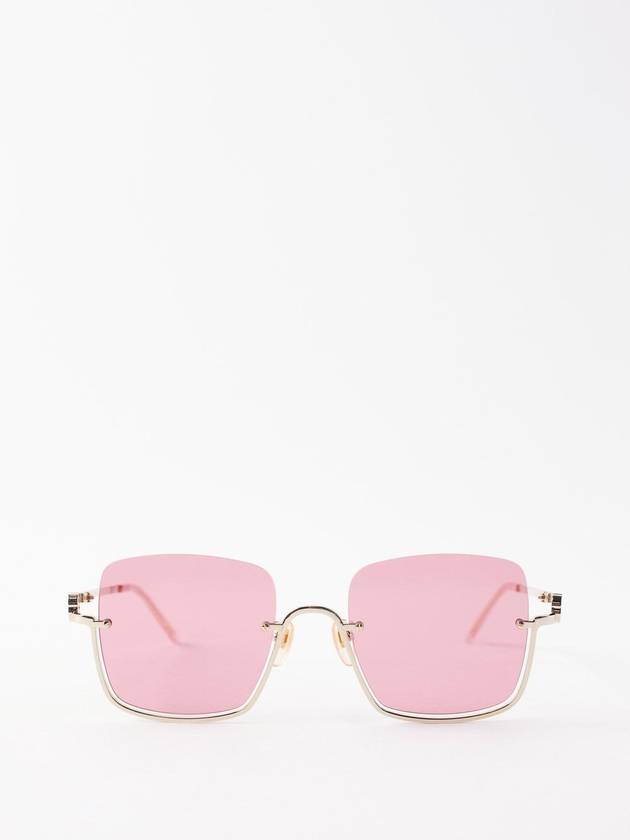 HALFRIM square metal sunglasses B0070716235 - GUCCI - BALAAN 1