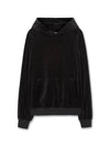 Crop Compact Snap Raglan Veloa Hoodie BLACK - WEST GRAND BOULEVARD - BALAAN 2