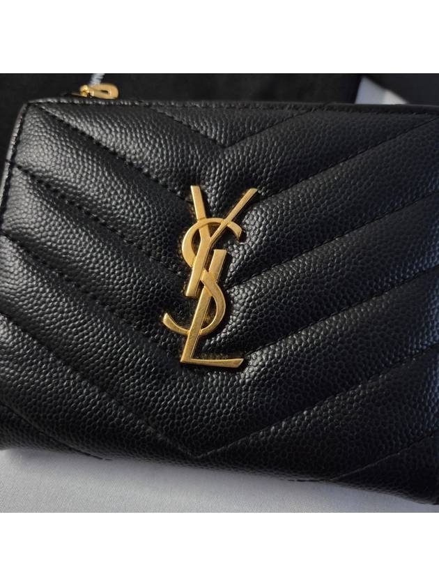 Monogram Matelasse Women s Bicycle Wallet Black 575879 BOW1 - SAINT LAURENT - BALAAN 4