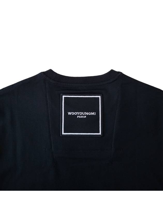Cotton Square Label T-Shirt Black - WOOYOUNGMI - BALAAN 6