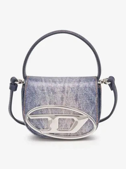 1DR Denim Print Leather Mini Bag Blue - DIESEL - BALAAN 2