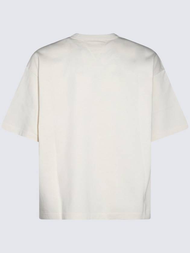 Leather Detailing Short Sleeve T-Shirt Ivory - BOTTEGA VENETA - BALAAN 5