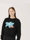 Brushed Options Soleil Doodle Flowers Sweat Shirts BLACK - LE SOLEIL MATINEE - BALAAN 3