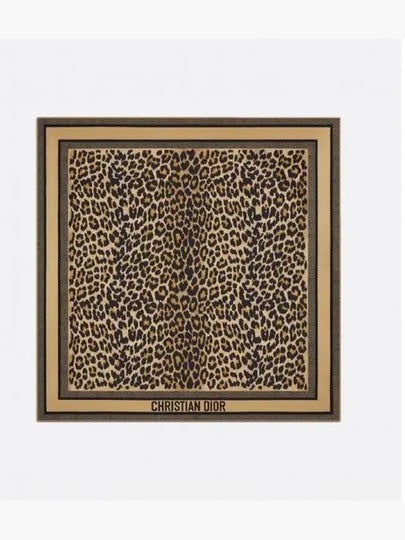 Twin Mizza 90 Square Leopard Print Silk Scarf - DIOR - BALAAN 2