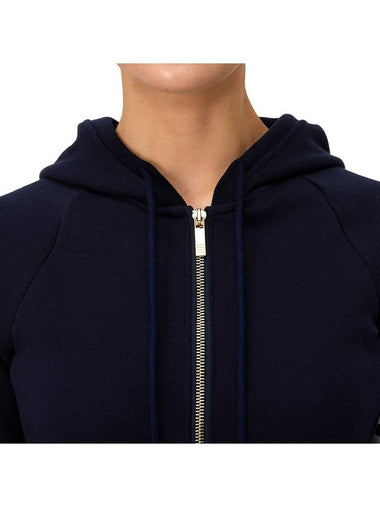 Engineered 4-Bar Stripe Loopback Jersey Knit Zip Up Hoodie Navy - THOM BROWNE - BALAAN 7