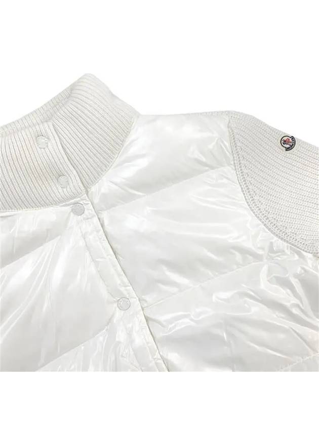 Padded Wool Cardigan White - MONCLER - BALAAN 6