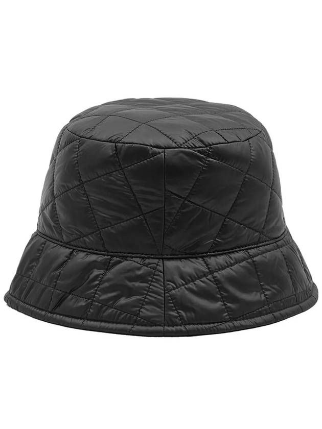 Logo Patch Quilted Bucket Hat Black - MONCLER - BALAAN 4