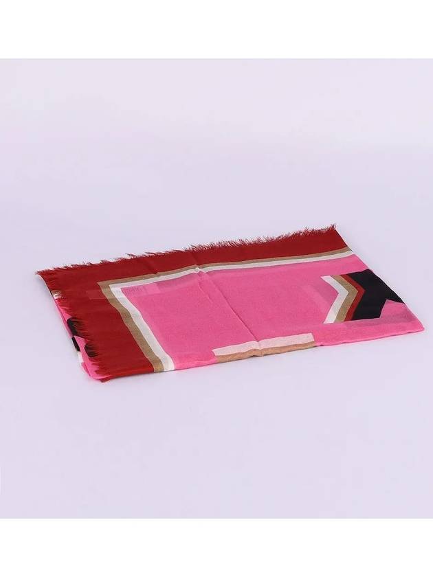 B Box Text Modal Scarf Pink - BURBERRY - BALAAN 4