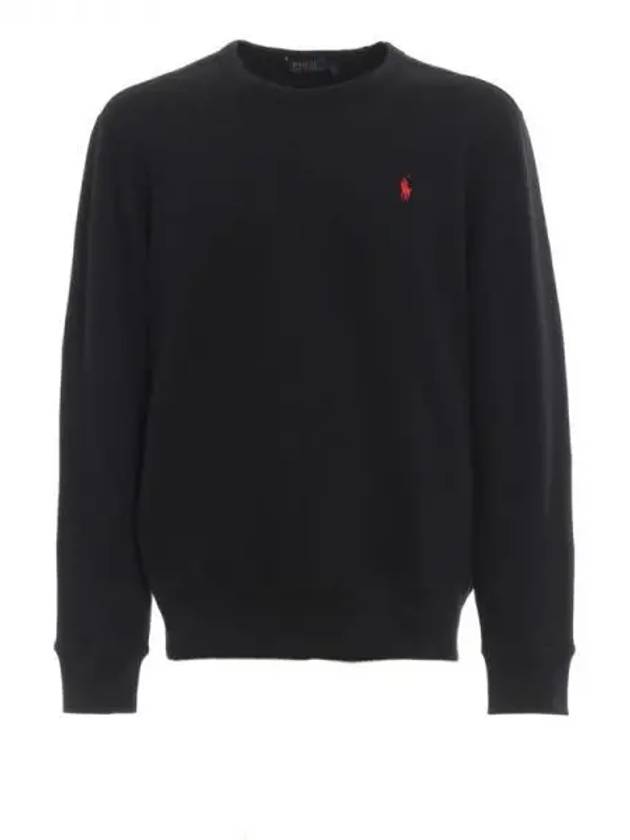 Embroidered Logo Pony Crew Neck Sweatshirt Black - POLO RALPH LAUREN - BALAAN 2