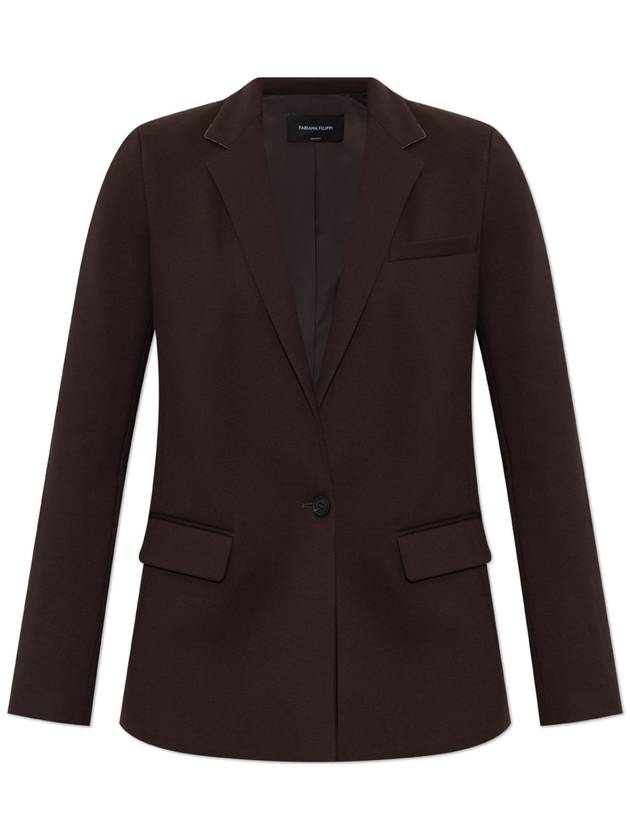 Fabiana Filippi Blazer With Pockets, Women's, Brown - FABIANA FILIPPI - BALAAN 1