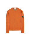 Men's Wappen Patch Crewneck Knit Sweatshirt Sienna Brown - STONE ISLAND - BALAAN 2