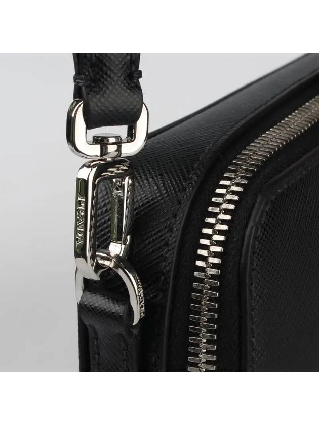 Brique Saffiano Leather Cross Bag Black - PRADA - BALAAN 4