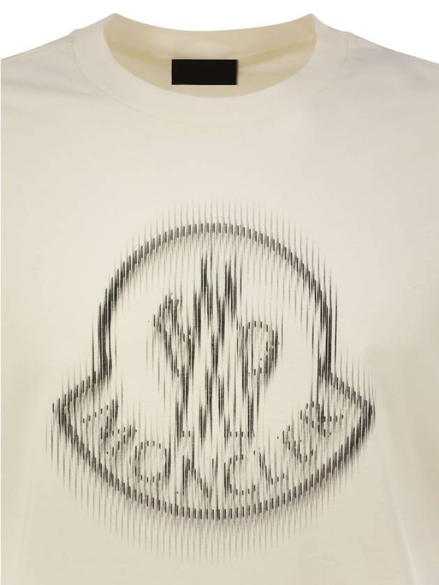 Cotton T-shirt with shaded logo - MONCLER - BALAAN 4