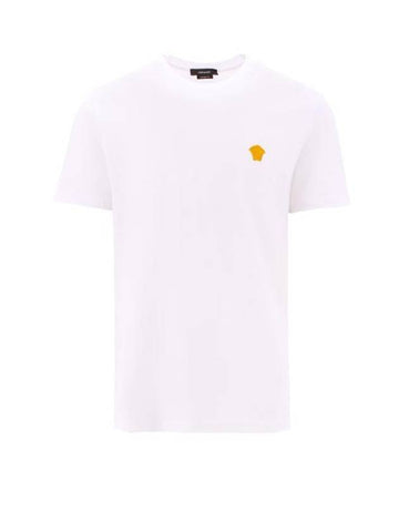 Medusa Embroidery Cotton Short Sleeve T-shirt White - VERSACE - BALAAN 1