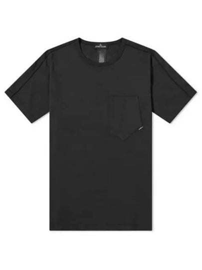 Shadow Project Pocket Short Sleeve T-Shirt Black - STONE ISLAND - BALAAN 2