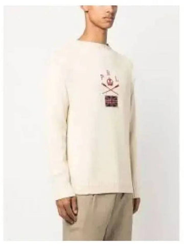 30 points flag cotton linen mock neck sweater ivory - POLO RALPH LAUREN - BALAAN 1