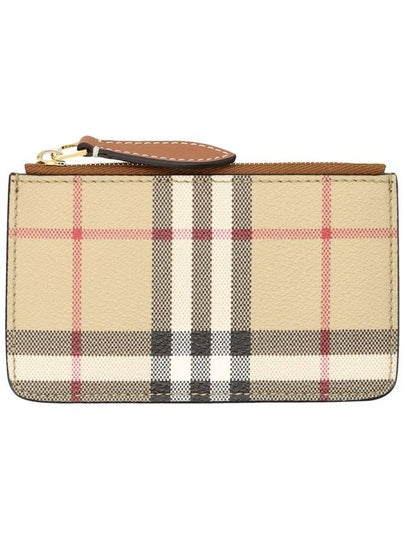 Check Print Coin Wallet Beige - BURBERRY - BALAAN 2