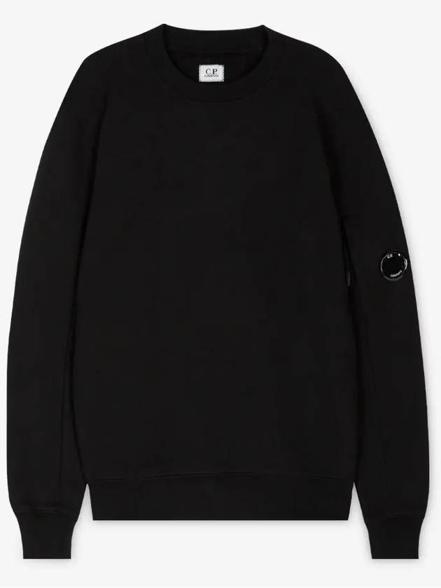 Diagonal Raised Fleece Sweatshirt Black - CP COMPANY - BALAAN 3