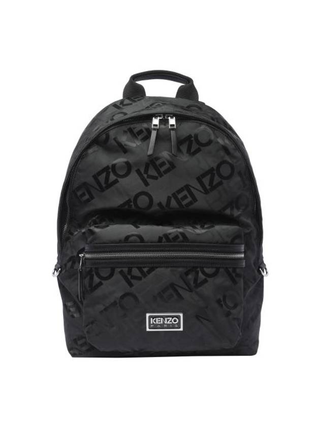 Logo Jacquard Backpack Black - KENZO - BALAAN 1