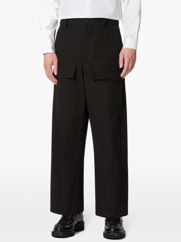 Valentino Garavani Trousers Black - VALENTINO - BALAAN 3