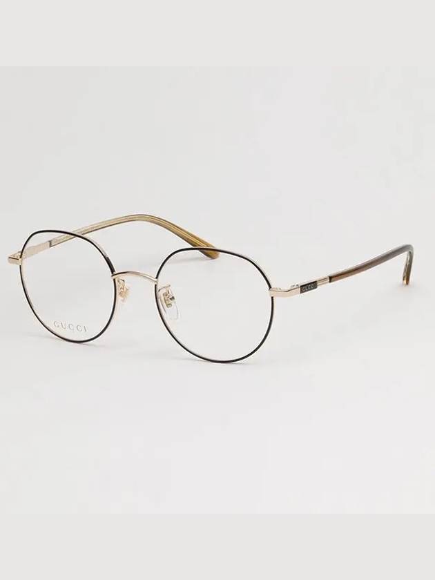 Eyewear Round Metal Eyeglasses Gold Black - GUCCI - BALAAN 7