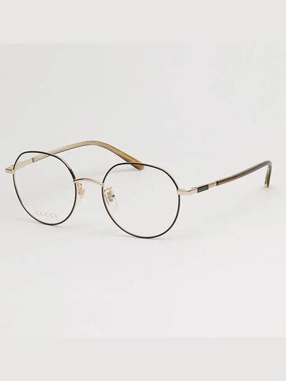 Eyewear Round Metal Eyeglasses Gold Black - GUCCI - BALAAN 2