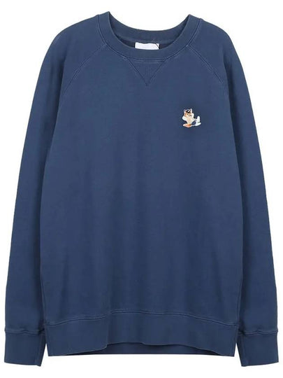 Dressed Fox Patch Classic Sweatshirt Blue Denim - MAISON KITSUNE - BALAAN 2