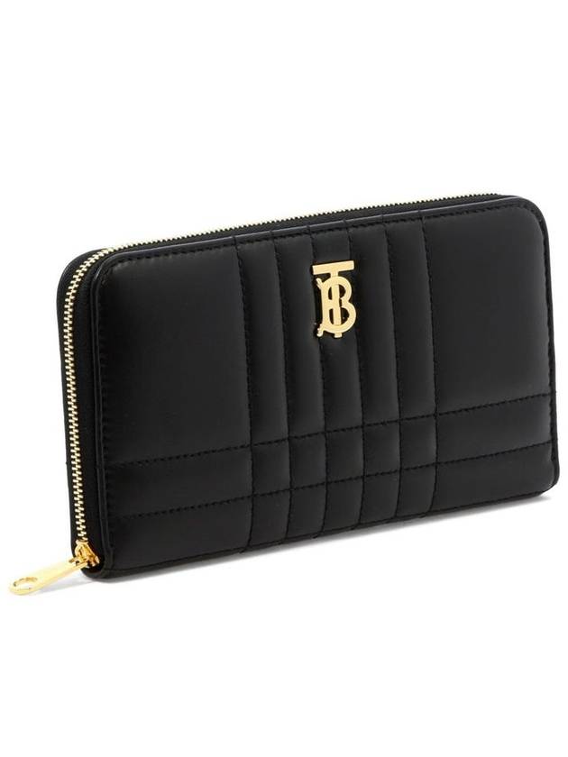 Quilted Leather Lola Ziparound Wallet Black Light Gold - BURBERRY - BALAAN 3