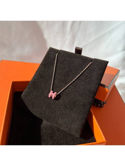 Mini Pop H Pendant Necklace Rose Gold - HERMES - BALAAN 2