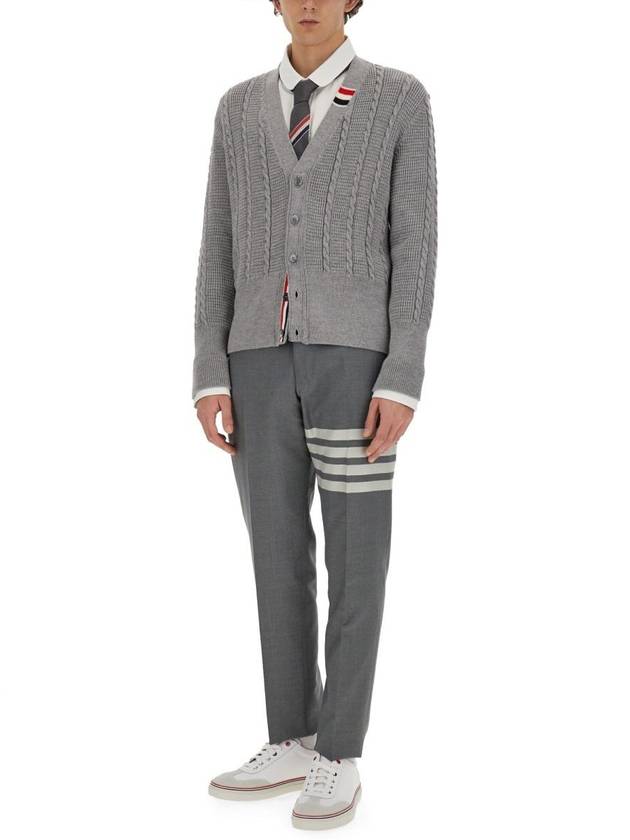 4 Bar Low Rise Slacks Grey - THOM BROWNE - BALAAN 3