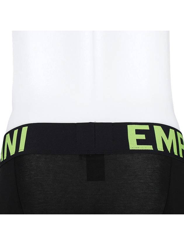 Men's Mega Logo Trunk Briefs Black - EMPORIO ARMANI - BALAAN 9