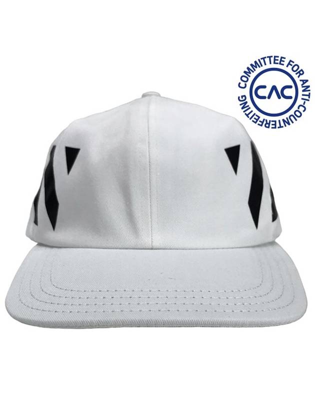 Logo Daigonal Ball Cap White - OFF WHITE - BALAAN 3