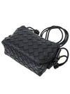 Intrecciato Loop Small Leather Cross Bag Black - BOTTEGA VENETA - BALAAN 5