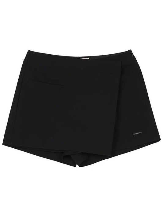 Classic Fake Wrap Skirt Pants_Black - HARDCORE HAPPINESS - BALAAN 2