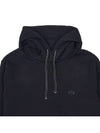 Logo Patch Cotton Blend Hoodie Black - EMPORIO ARMANI - BALAAN 4