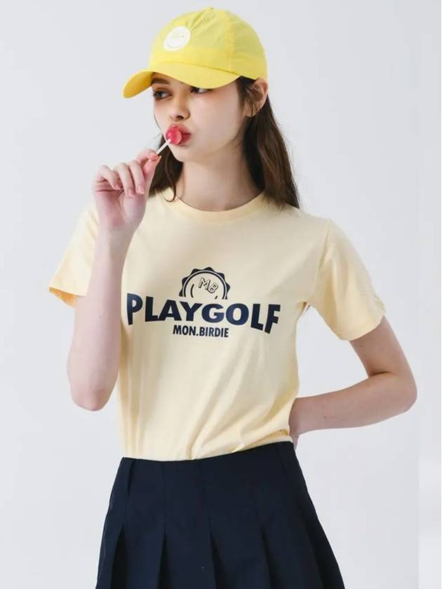 Washing short sleeve t-shirt YELLOW - MONBIRDIE GOLF - BALAAN 6