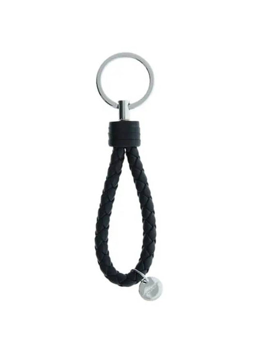 Intrecciato Leather Key Holder Black - BOTTEGA VENETA - BALAAN 2