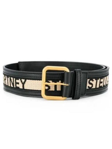 Women s Logo Belt Black Beige 580277W8531 - STELLA MCCARTNEY - BALAAN 1