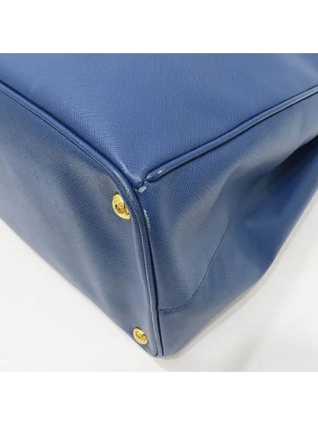 BN1802 SAFFIANO Lux Blue Gold Logo Tote Bag - PRADA - BALAAN 5