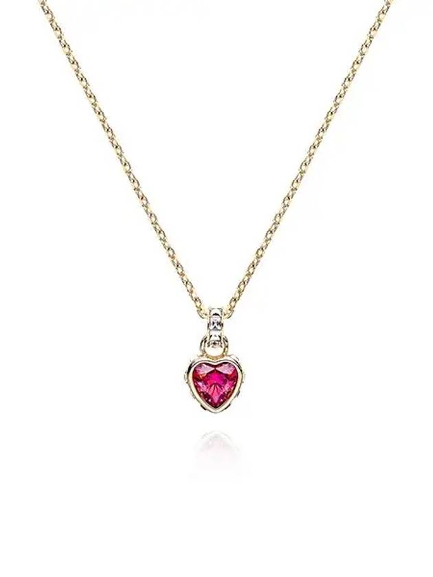 Stilla Heart Necklace Red Gold - SWAROVSKI - BALAAN 4