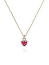 Stilla Heart Necklace Red Gold - SWAROVSKI - BALAAN 3