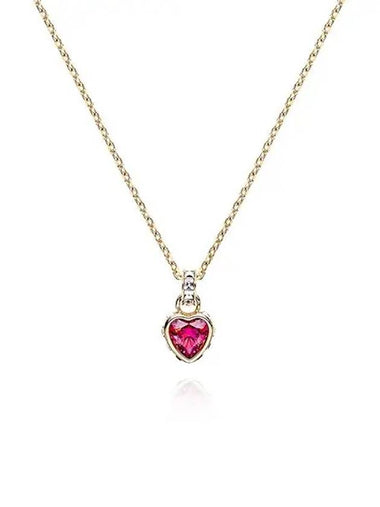 Stilla Heart Necklace Red Gold - SWAROVSKI - BALAAN 1