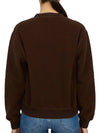 Sherpa Fleece Crew Neck Sweatshirt Brown - SPORTY & RICH - BALAAN 7