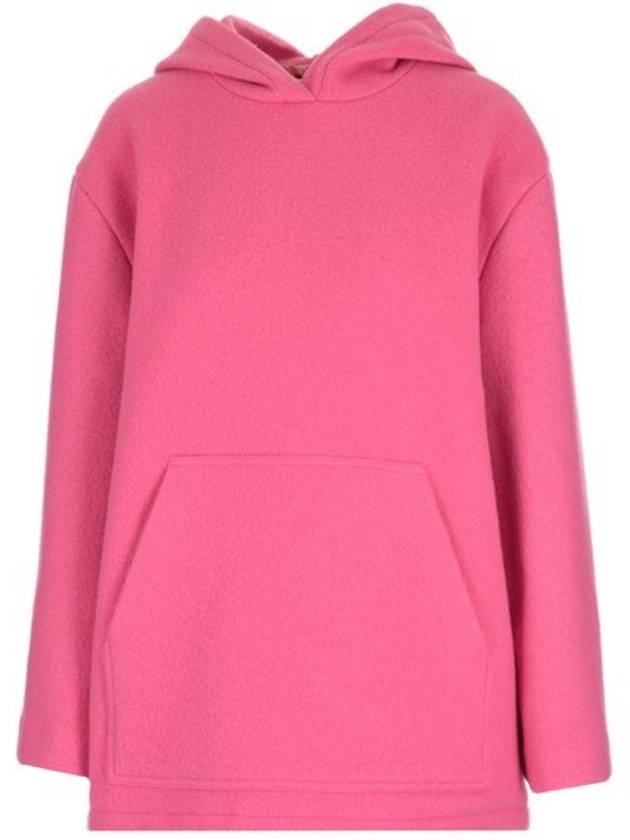 MSGM Women's Pink Knit Wool Sweat Hoodie 3342MDM110 227801 13 - MSGM - BALAAN 3