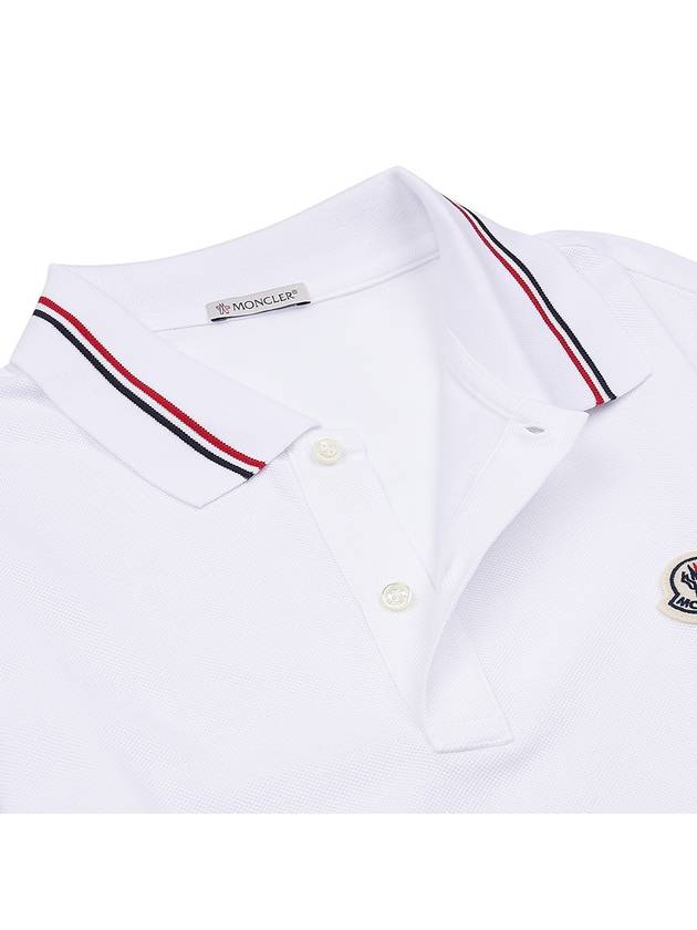 Logo Patch Polo Shirt White - MONCLER - BALAAN 8