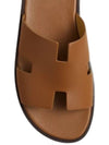 Izmir Leather Slippers Gold - HERMES - BALAAN 11